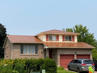 Interlock Aluminum Slate Metal Roofing – Copper Penny | Gloucester, ON (Close-up)