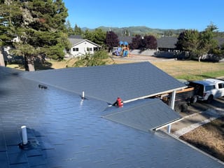Interlock Aluminum Slate Metal Roofing – Deep Charcoal | Florence, OR