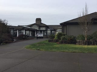 Before: a leaking concrete tile roof on the home, Turner, Oregon, ahead of a Deep Charcoal Interlock IB Membrane aluminum roof
