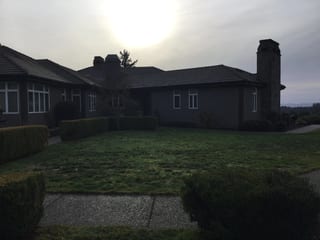 Before: a leaking concrete tile roof on the home, Turner, Oregon, ahead of a Deep Charcoal Interlock IB Membrane aluminum roof