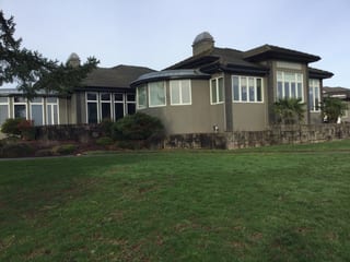 Before: a leaking concrete tile roof on the home, Turner, Oregon, ahead of a Deep Charcoal Interlock IB Membrane aluminum roof