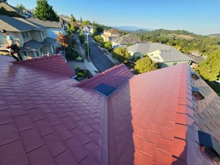 Interlock Aluminum Slate Metal Roofing – Tile Red | Portland, OR