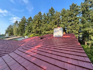 Interlock Aluminum Shake Metal Roofing – Tile Red | Beaverton, OR