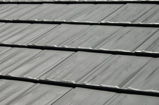 Musket Grey Interlock Cedar Shingle aluminum roof on a modern single-family home in Arlington, Washington, Arlington, Washington