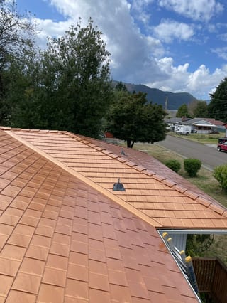Interlock Aluminum Slate Metal Roofing – Copper Penny | Morton, WA