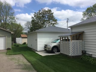 Charcoal Grey Interlock Slate aluminum roof on a single-family home with a metal roof in a rural/suburban, Madison, Wisconsin