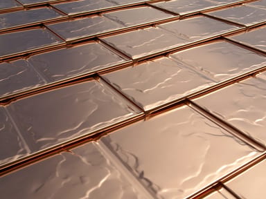 Interlock Solid Copper metal roofing
