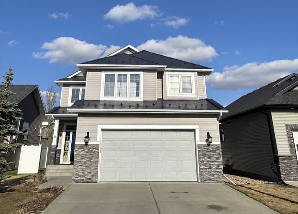 Interlock Aluminum Slate Metal Roofing – Deep Charcoal | Red Deer, AB (Street view)