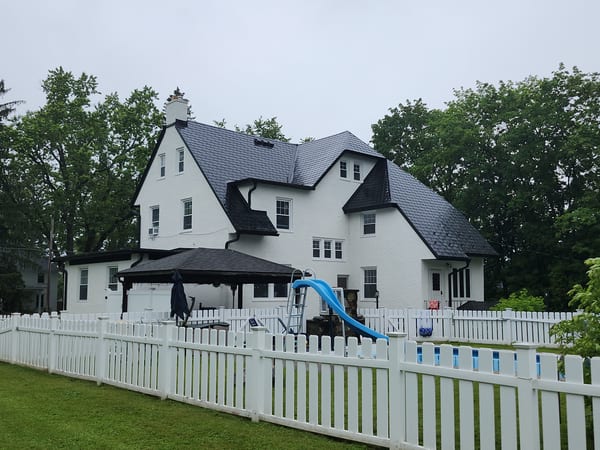 Interlock Aluminum Slate Metal Roofing – Black | Pittsfield, MA (Rear elevation)