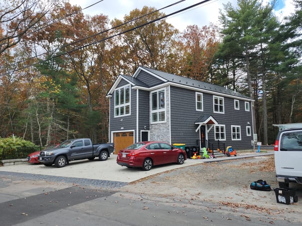 Interlock Aluminum Slate Metal Roofing – Black | North Attleboro, MA (Front-right elevation)