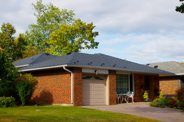 Interlock Aluminum Slate Metal Roofing – Black | Scarborough, ON (Front-left elevation)