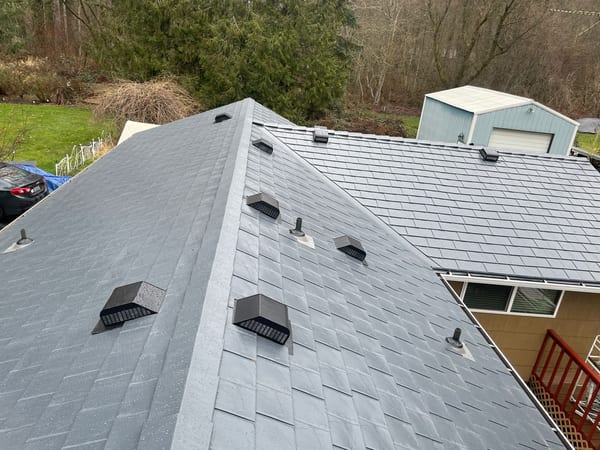 Interlock Aluminum Slate Metal Roofing – Deep Charcoal | Maple Valley, WA