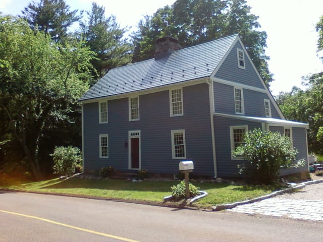 Charcoal Grey Interlock metal roof in Northford, CT