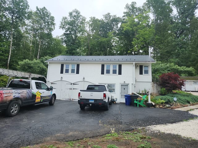 Deep Charcoal Interlock metal roof in East Haven, CT