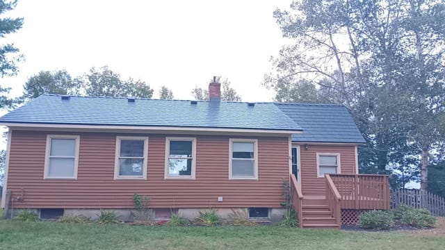 Deep Charcoal Interlock metal roof in Standish, ME