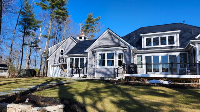Deep Charcoal Interlock metal roof in Orrs Island, ME