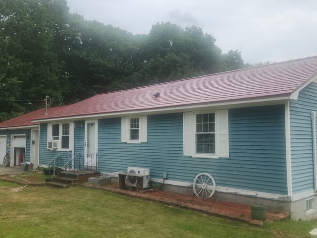 Tile Red Interlock metal roof in Lebanon, ME