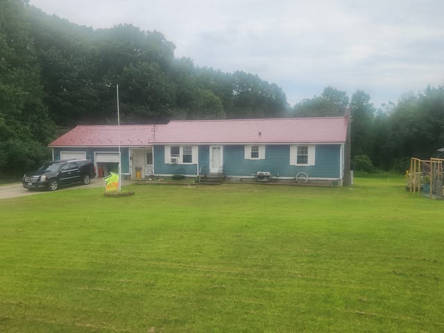Tile Red Interlock metal roof in Lebanon, ME