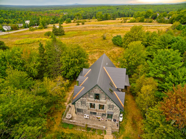 Deep Charcoal Interlock metal roof in Bar Harbor, ME