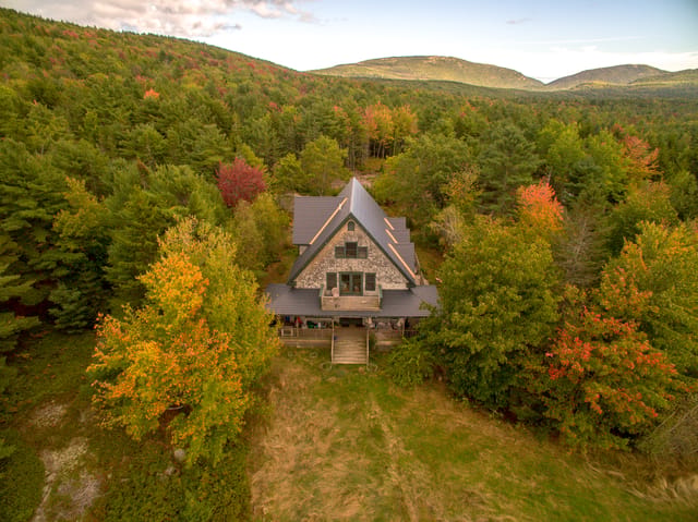 Deep Charcoal Interlock metal roof in Bar Harbor, ME