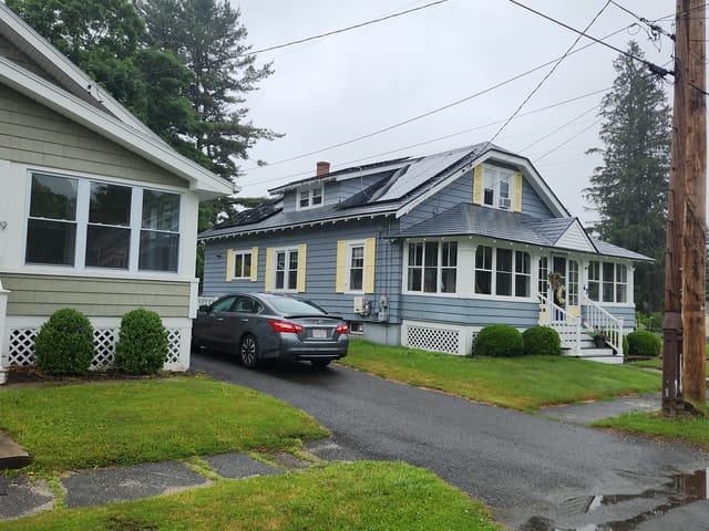 Charcoal Grey Interlock metal roof in Pittsfield, MA