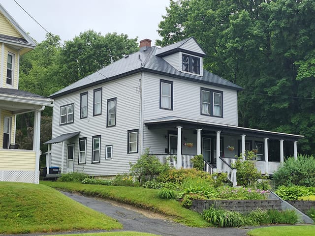 Charcoal Grey Interlock metal roof in Pittsfield, MA
