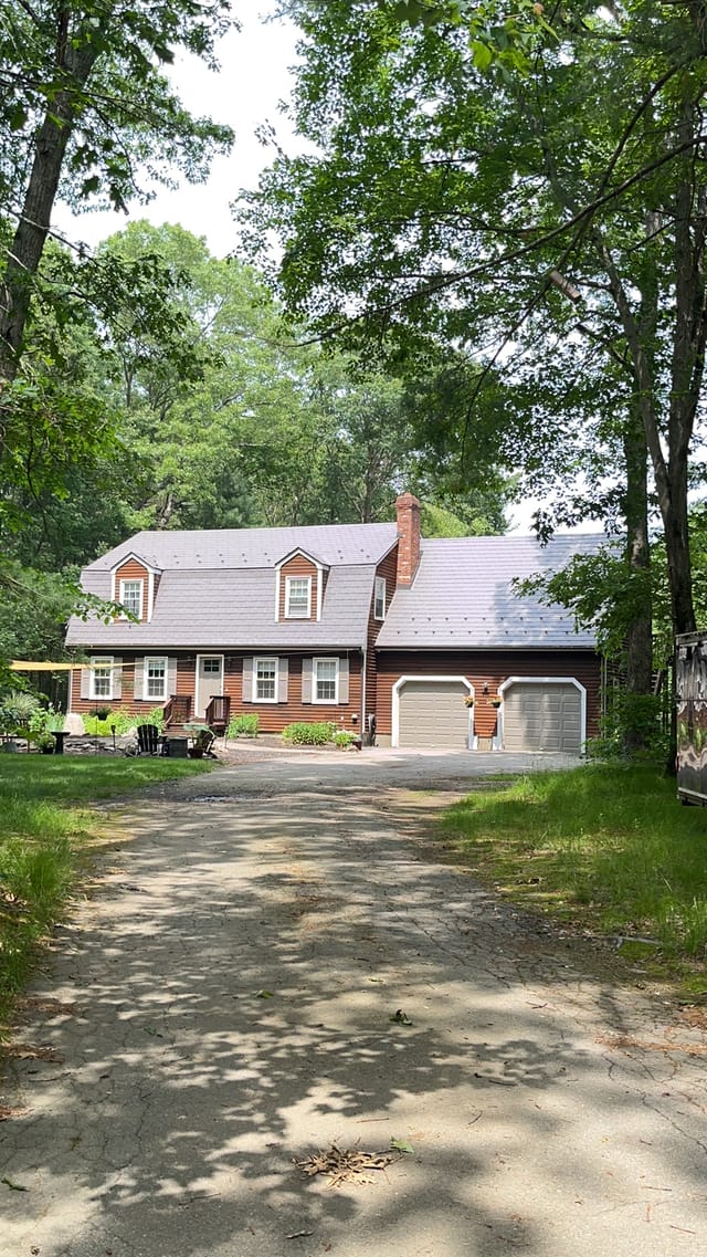 Weathered Interlock metal roof in Wrentham, MA