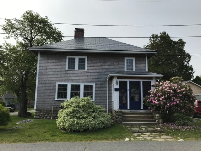 Charcoal Grey Interlock metal roof in Rockport, MA