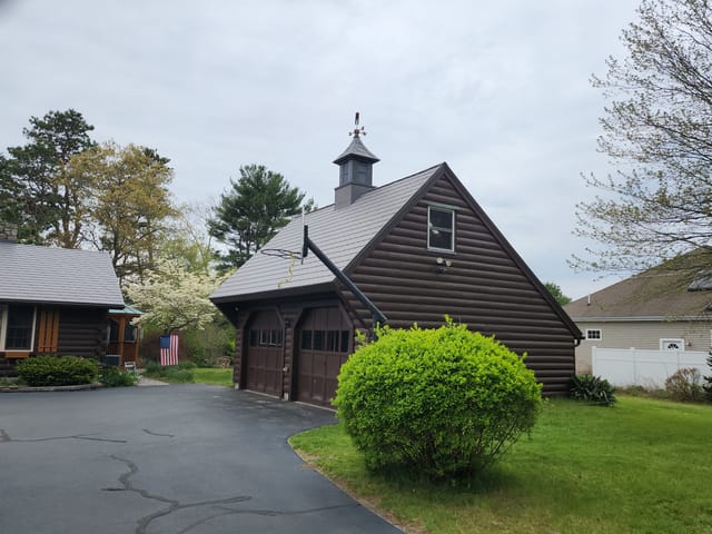 Musket Grey Interlock metal roof in East Freetown, MA