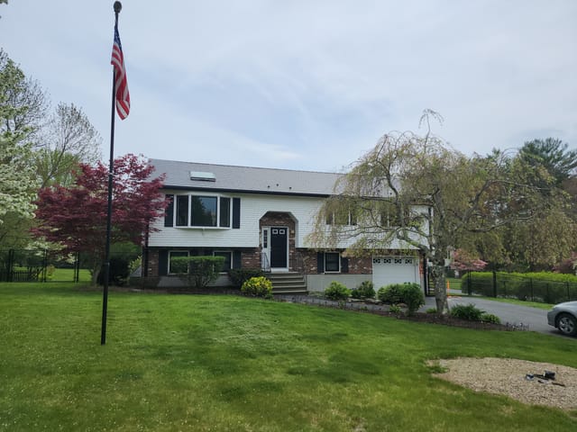 Black Interlock metal roof in East Bridgewater, MA