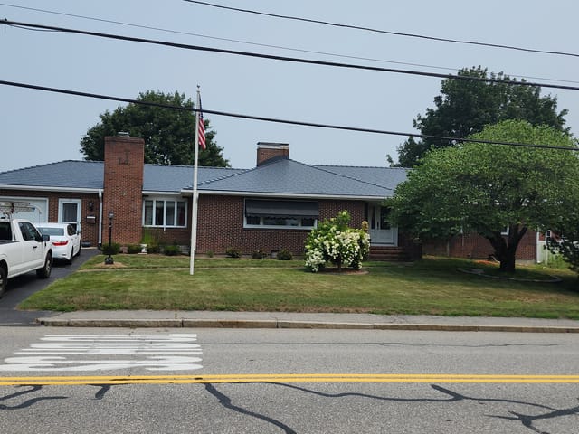 Deep Charcoal Interlock metal roof in Milford, MA