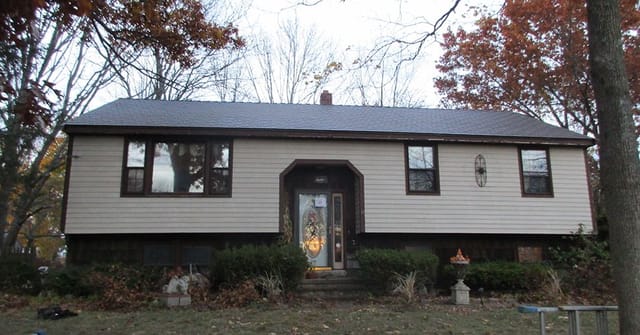 Colonial Brown Interlock metal roof in Haverhill, MA