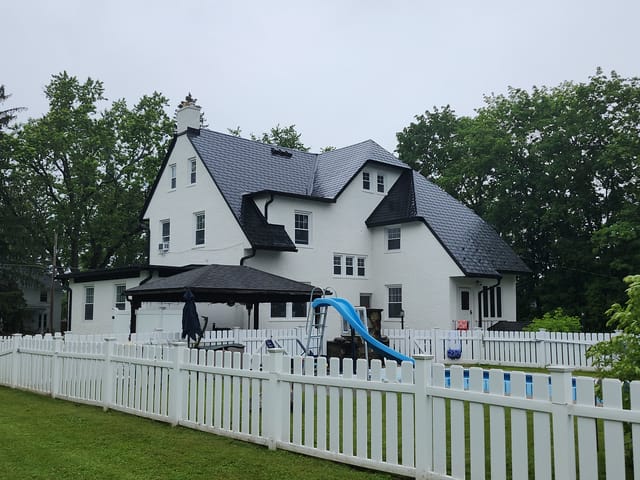 Black Interlock metal roof in Pittsfield, MA