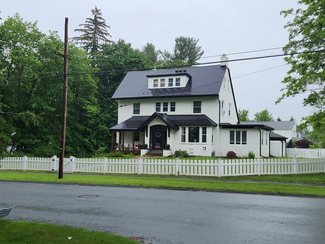 Black Interlock metal roof in Pittsfield, MA