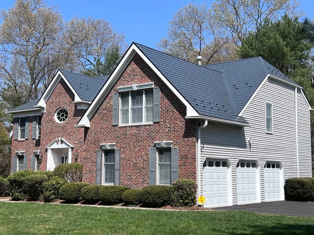 Deep Charcoal Interlock metal roof in Sharon, MA