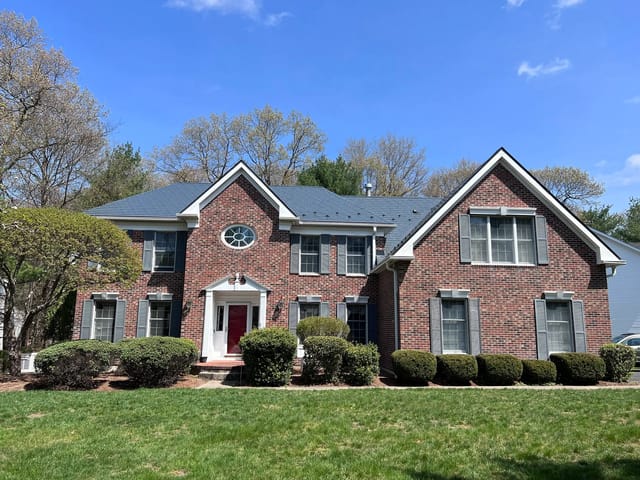 Deep Charcoal Interlock metal roof in Sharon, MA