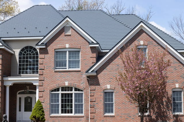 Deep Charcoal Interlock metal roof in Westford, MA