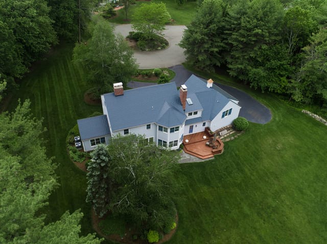 Deep Charcoal Interlock metal roof in Topsfield, MA