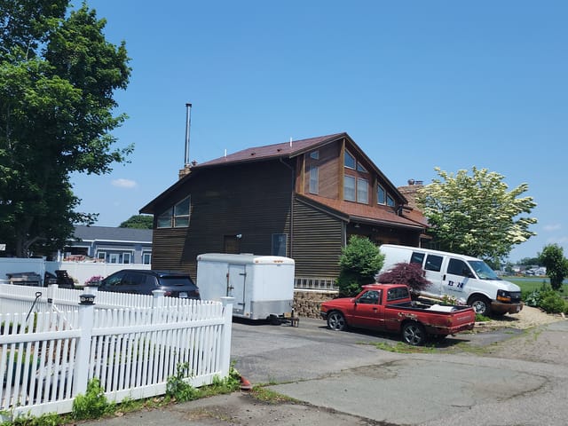 Aged Copper Interlock metal roof in Saugus, MA