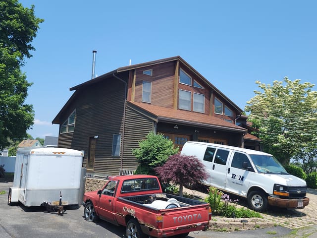 Aged Copper Interlock metal roof in Saugus, MA