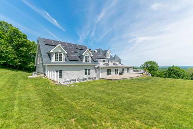 Deep Charcoal Interlock metal roof in Princeton, MA