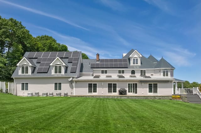 Deep Charcoal Interlock metal roof in Princeton, MA