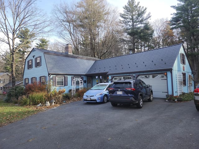 Deep Charcoal Interlock metal roof in Westborough, MA