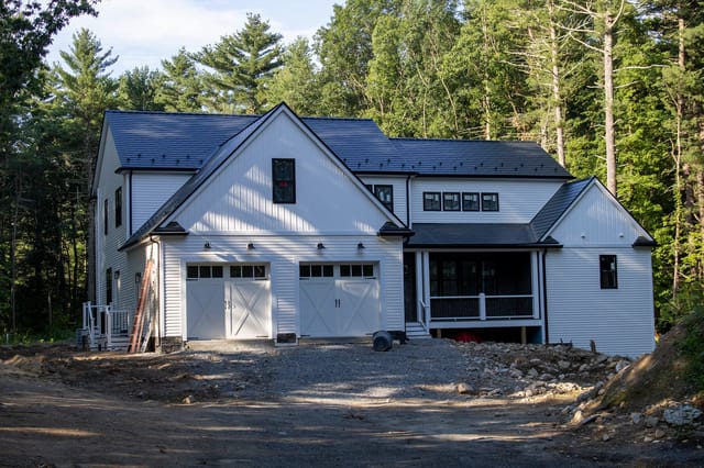 Black Interlock metal roof in Foxborough, MA