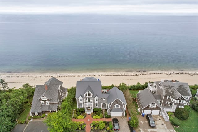 Deep Charcoal Interlock metal roof in Sagamore Beach, MA