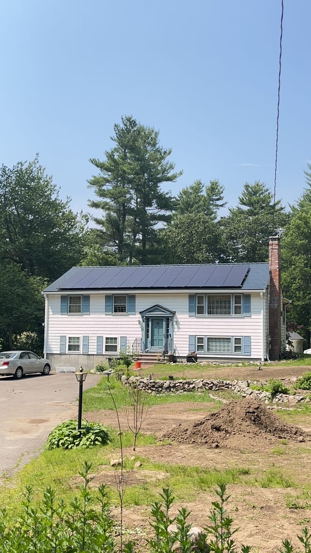 Black Interlock metal roof in Norfolk, MA