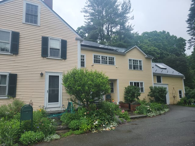 Hunter Green Interlock metal roof in Westwood, MA