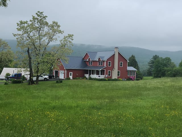 Deep Charcoal Interlock metal roof in Southwick, MA