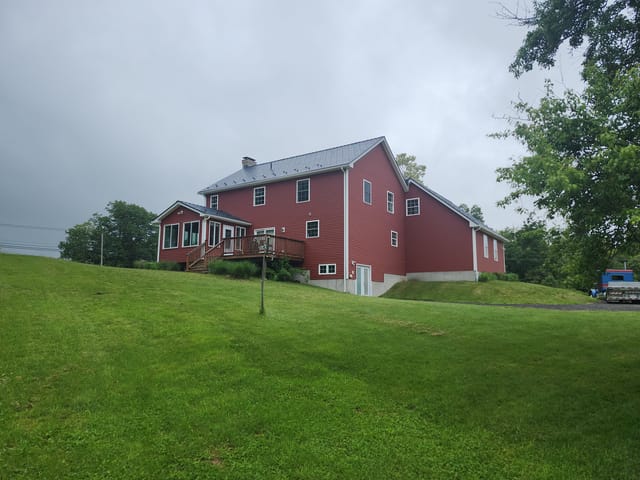 Deep Charcoal Interlock metal roof in Southwick, MA