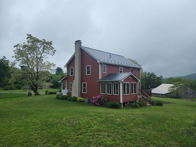 Deep Charcoal Interlock metal roof in Southwick, MA